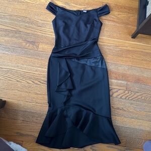 Off the Shoulder Black Dress